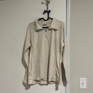 Womens Columbia cream quarter zip